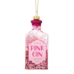 Pink Gin Bottle Bauble