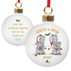 Personalised Me to You Christmas Couples Bauble
