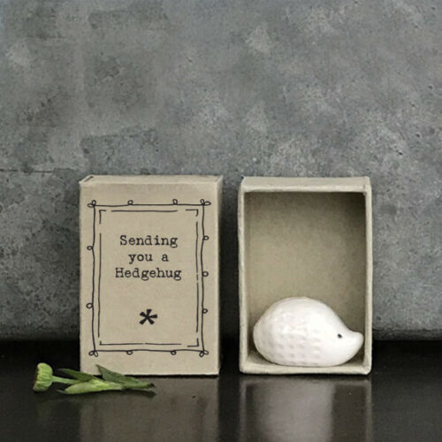 Matchbox Hedgehog Keepsake Gift Ornament 'Sending you a Hedgehug'