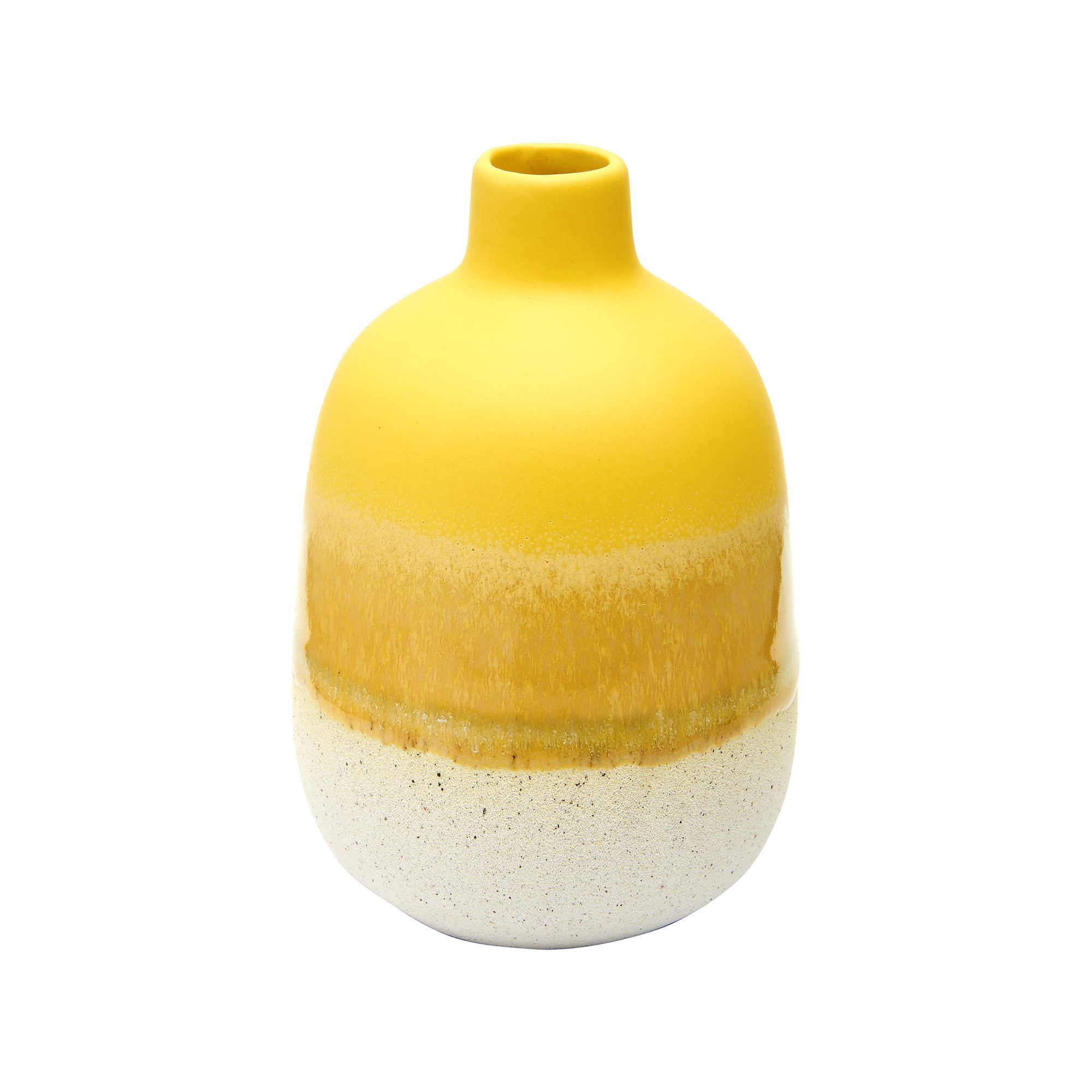 Rustic Flower Vase l Natural Stone Vase - Yellow l Perk Up Your Day