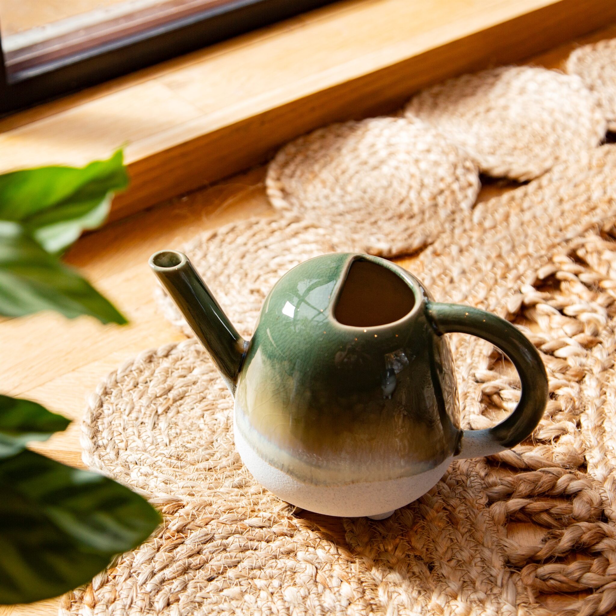 Indoor Plant Watering Can / Mojave Glaze - Green