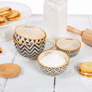 Measuring Bowls / Geometric / Set of 4 - White, Back